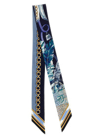 Ferragamo Bandeau Felini Print Blue