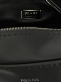 PRADA Leather Crossbody Bag Bandoliera Black
