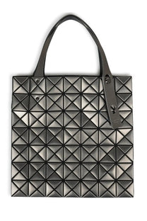 Bao Bao Issey Miyake women’s borsa tote in black with geometric pattern and metallic finish structured design