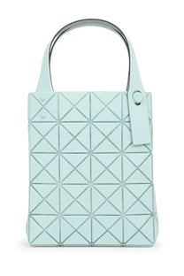 Bao Bao Issey Miyake women’s prism plus tote bag in mint green with geometric pattern and silver hardware