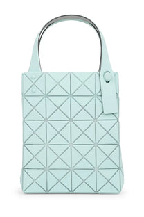Mint green geometric-patterned leather Bao Bao Issey Miyake Prism Plus tote bag with silver-toned hardware blue