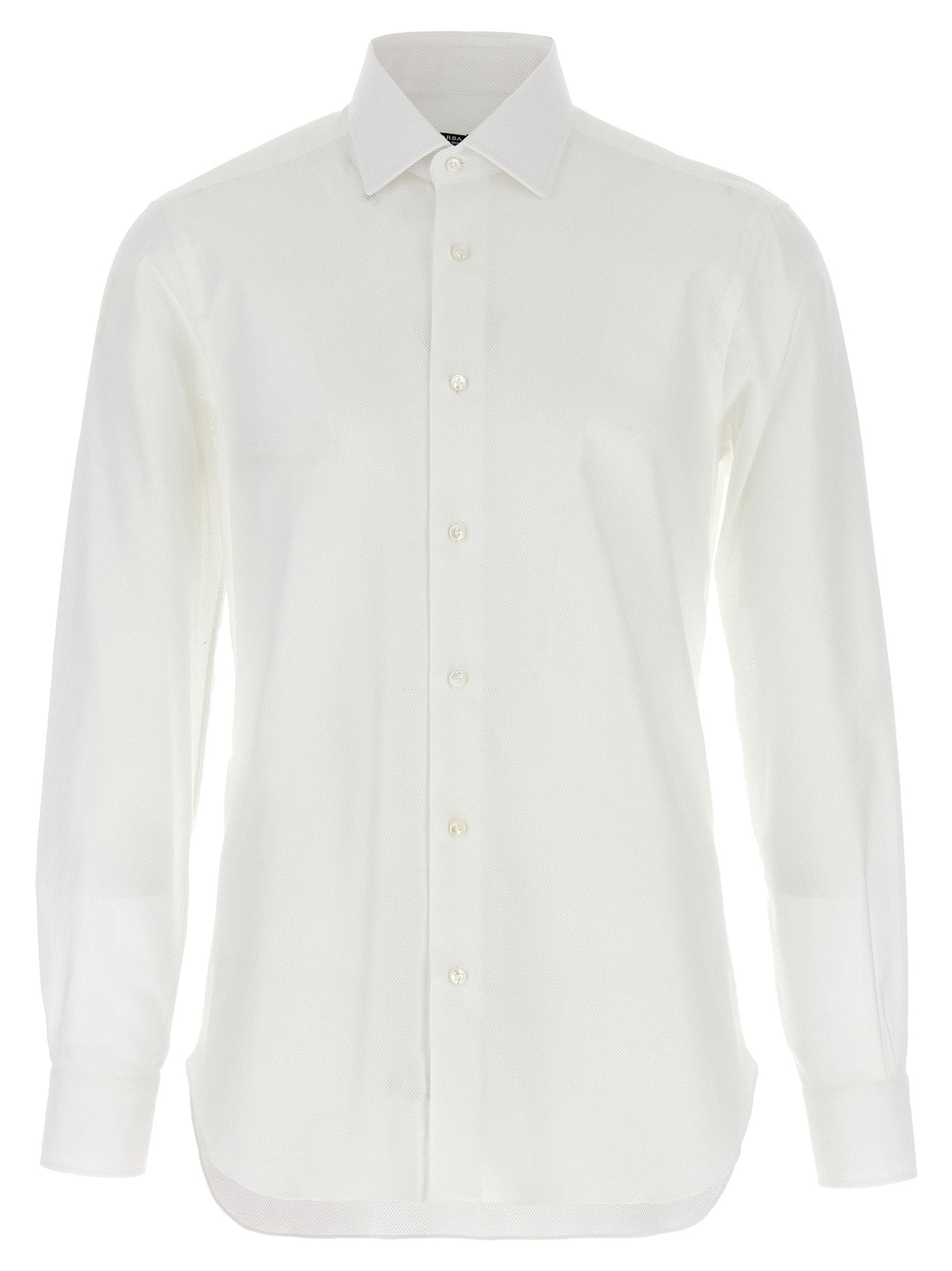 BARBA - BARBA - Honeycomb cotton shirt - Men’s Tops