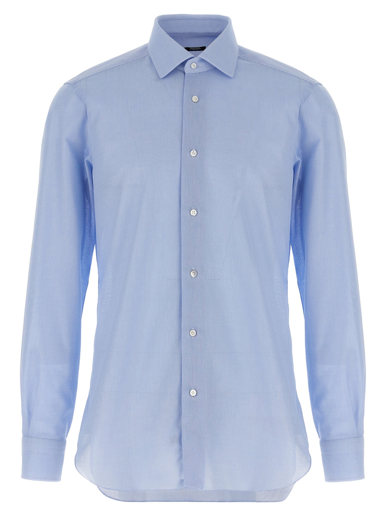 BARBA - BARBA - Honeycomb cotton shirt - Men’s Tops