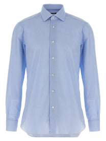 BARBA - BARBA - Honeycomb cotton shirt - Men’s Tops