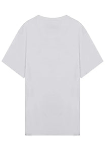Barbour men’s white oversized cotton t-shirt with relaxed fit and short sleeves front view