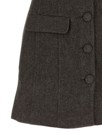 self-portrait Bardot Neckline Dress Brown