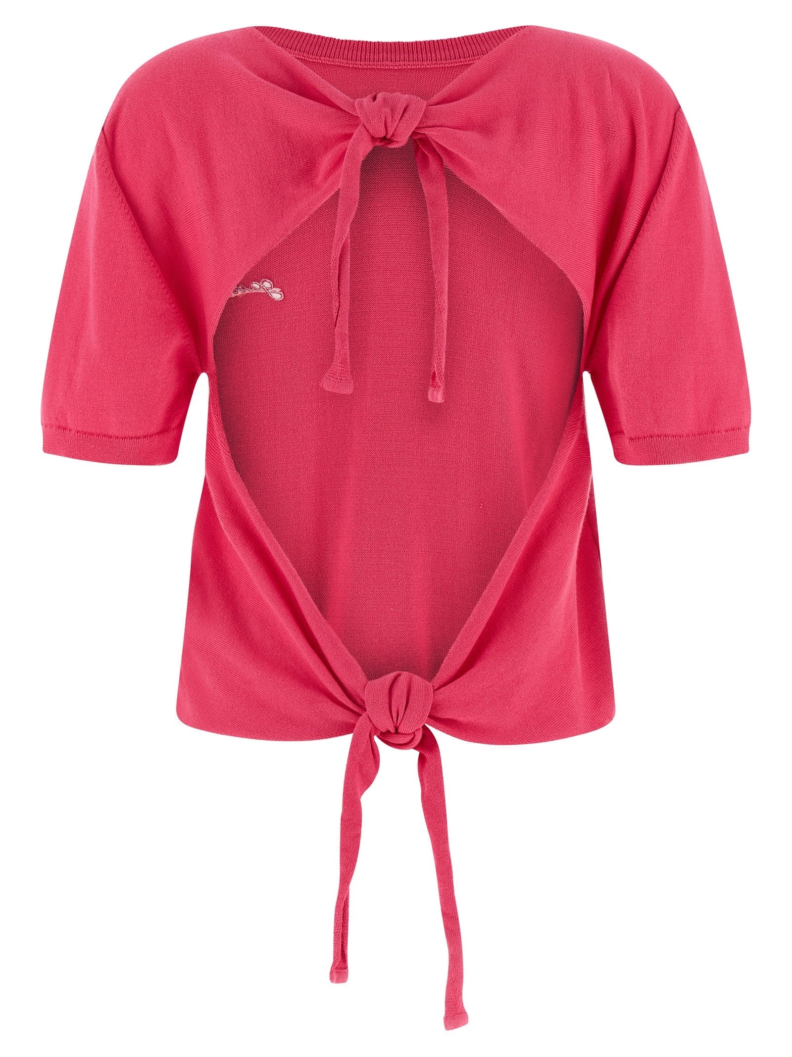 Ganni Bare Back Sweater Pink
