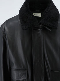 ARMA Men's Bari Leather Jacket Black
