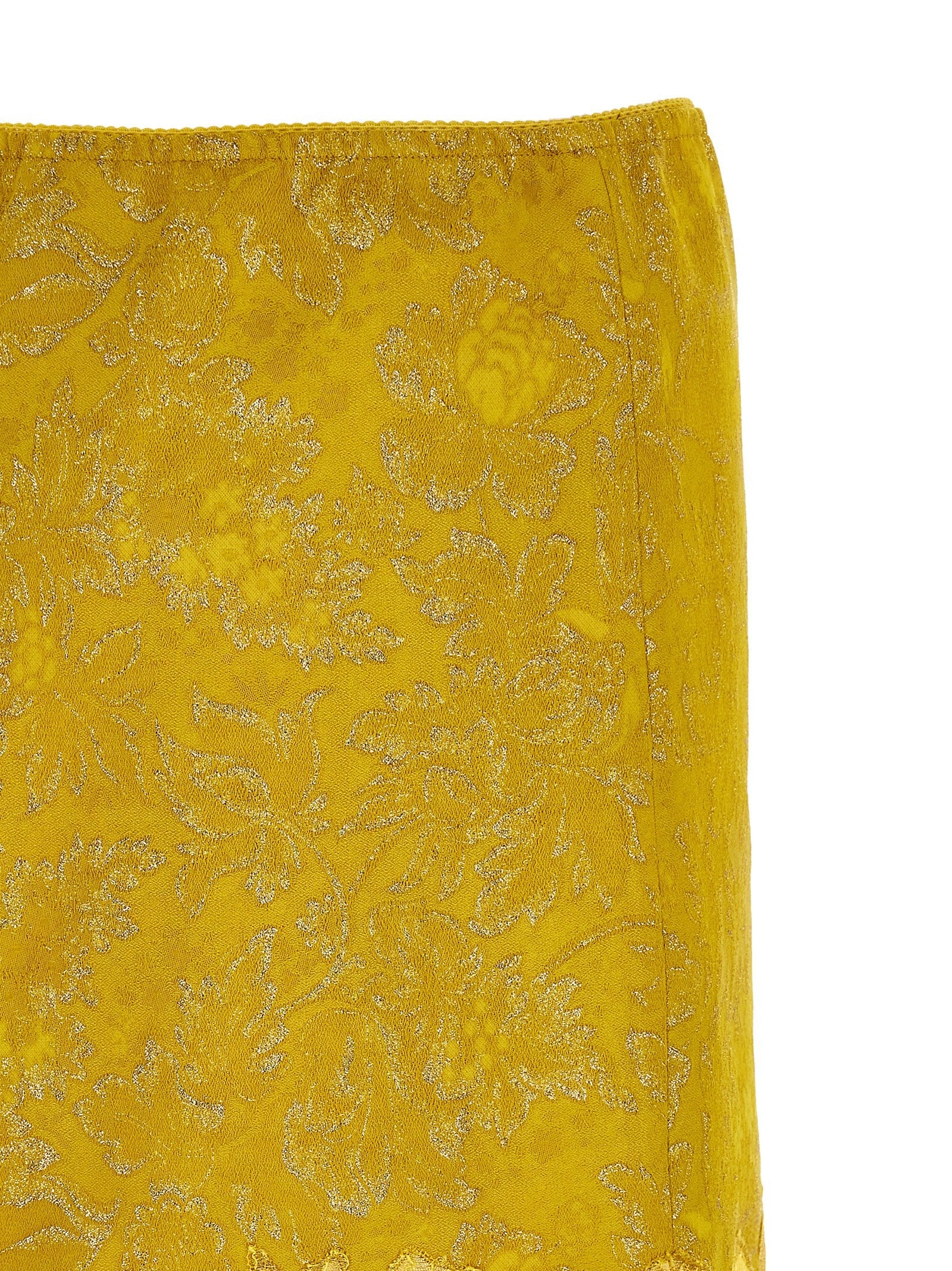 Saint Laurent Barocca Skirt Yellow