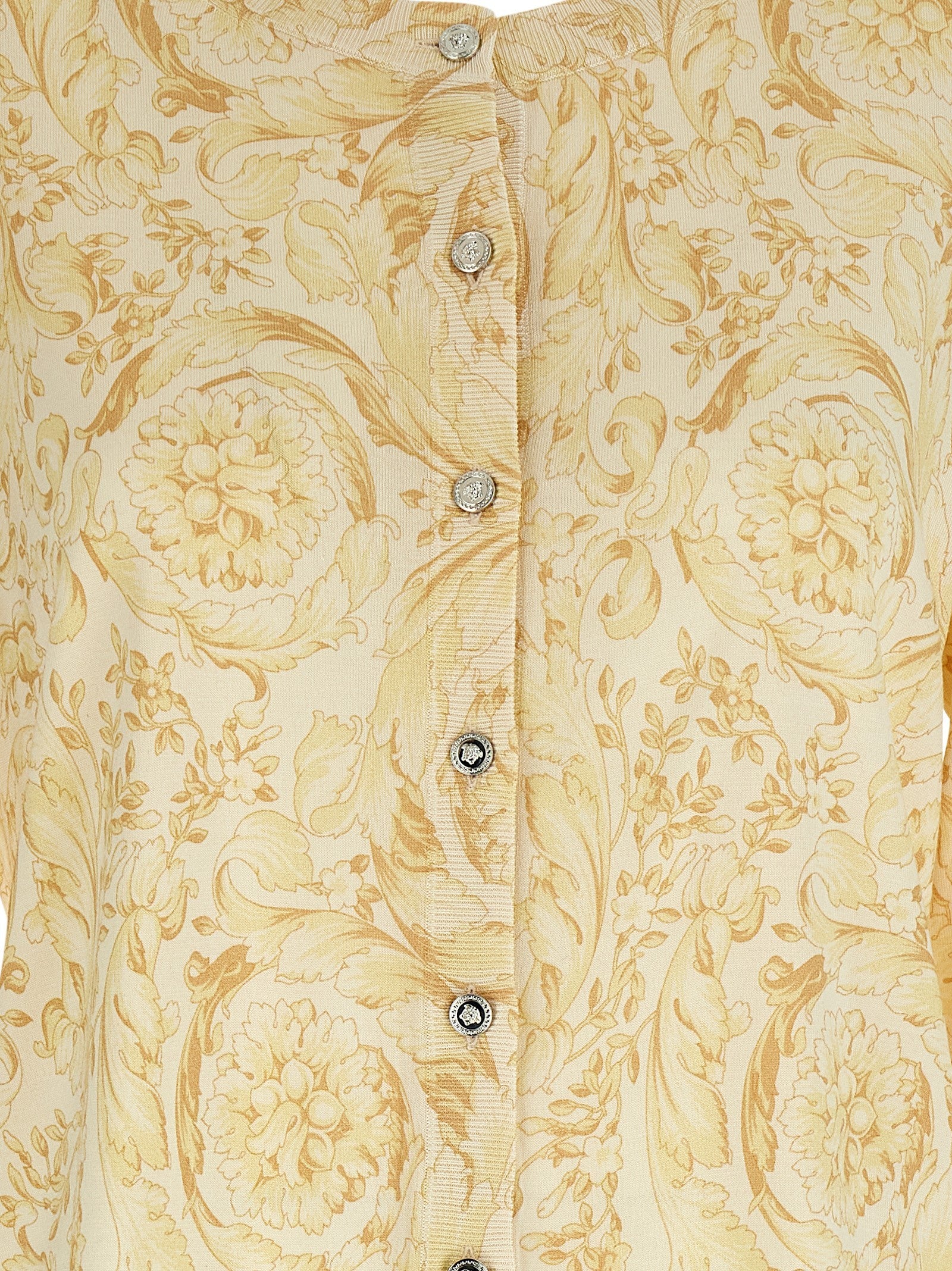 Versace Barocco Cardigan Yellow