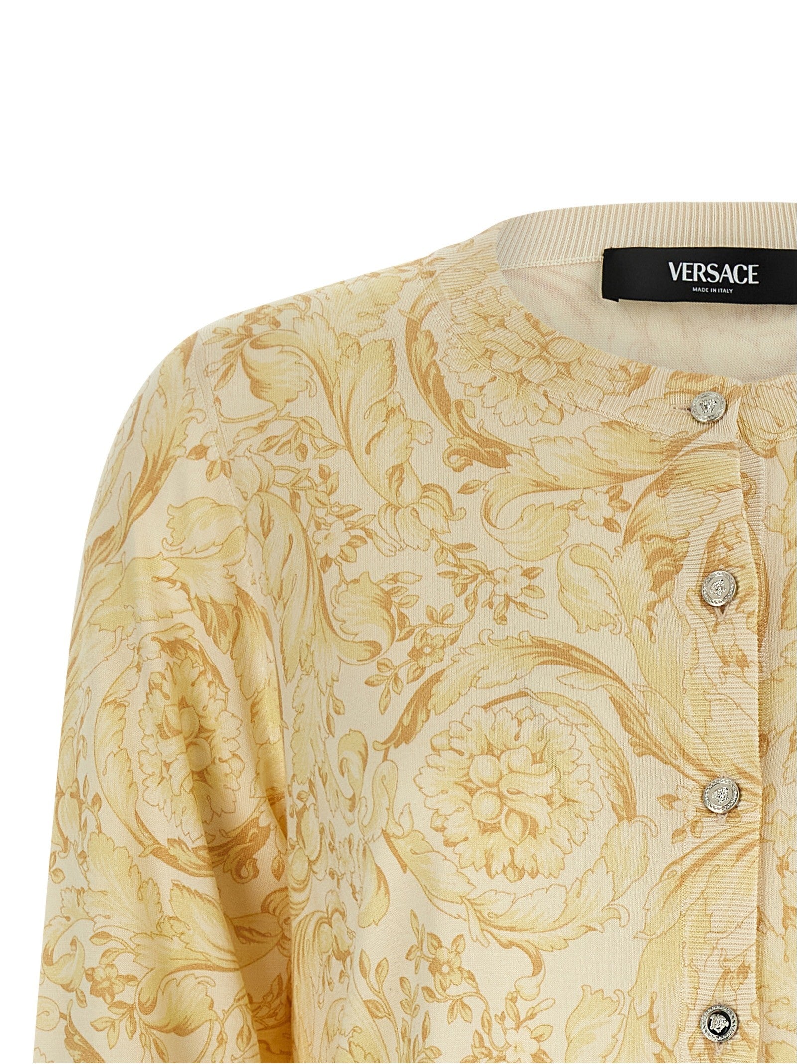 Versace Barocco Cardigan Yellow