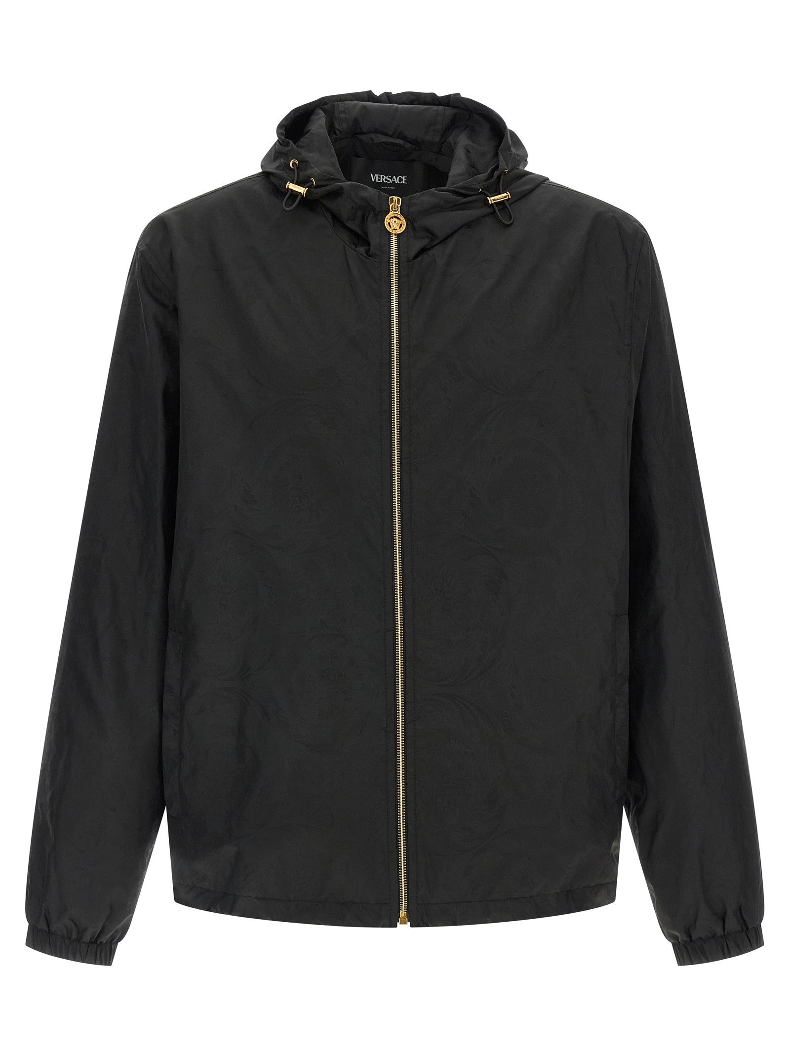 Versace Barocco Jacquard Windbreaker Black
