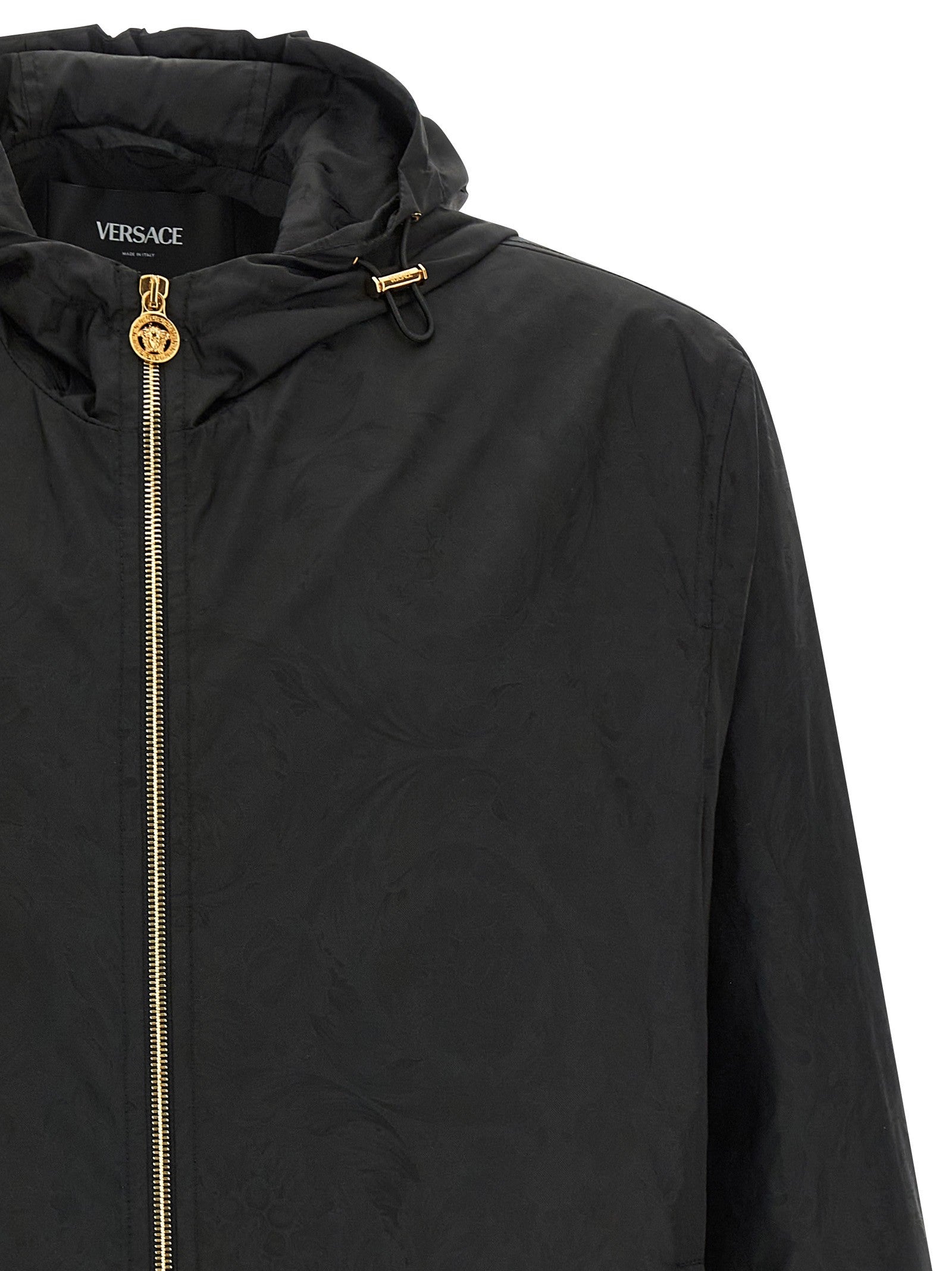 Versace Barocco Jacquard Windbreaker Black