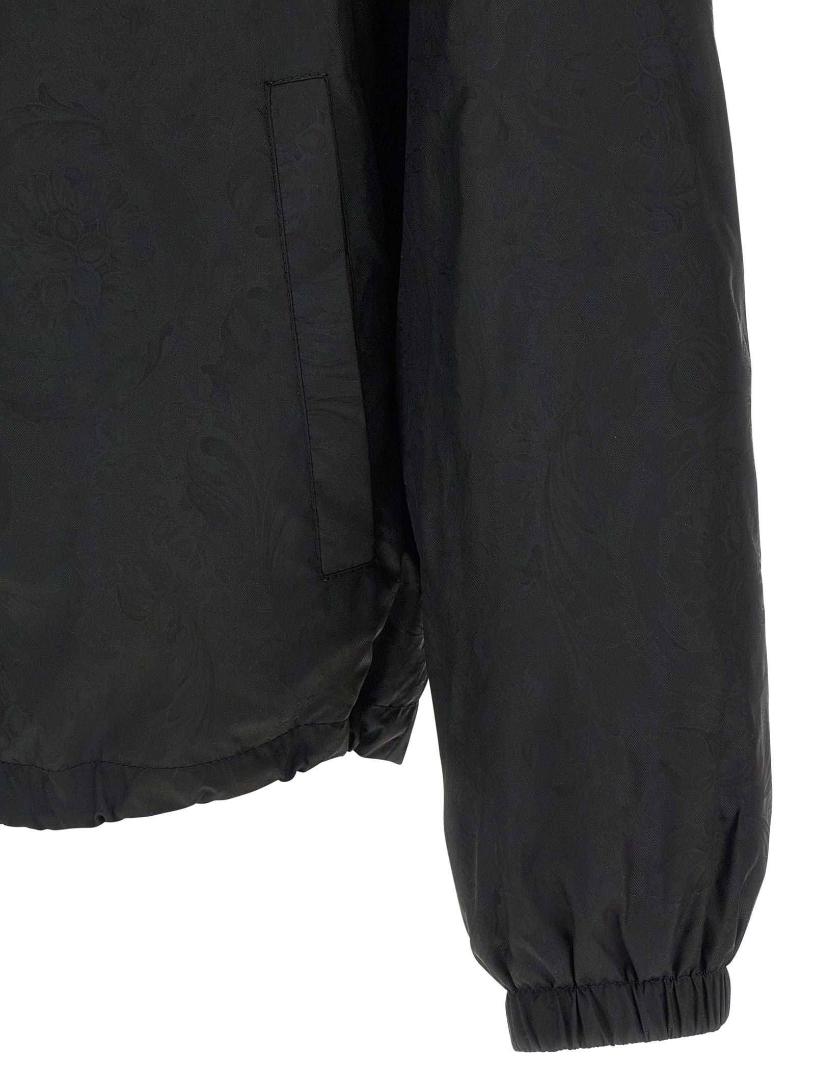 Versace Barocco Jacquard Windbreaker Black