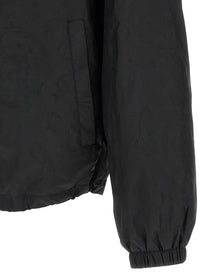 Versace Barocco Jacquard Windbreaker Black