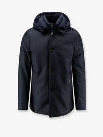 MooRER Men's Barolo Jacket in Water Repellent Fabric Blue