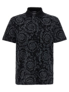 Versace Baroque Polo Shirt Grey