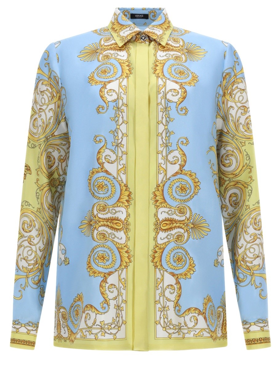 Versace Women's Baroque Print Shirt Multicolor