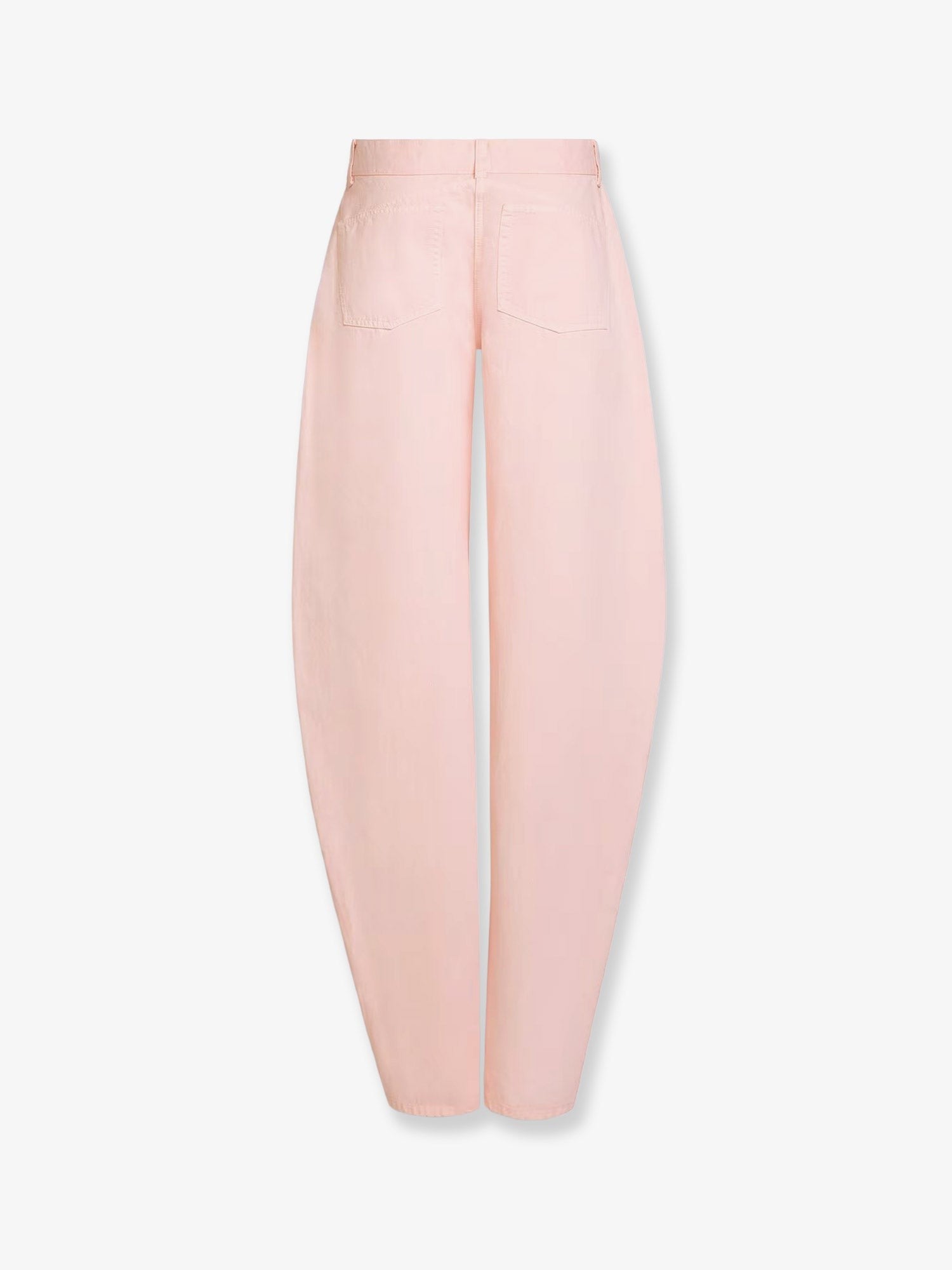 ALAÏA Women's Barrel Fit Denim Trousers Pink