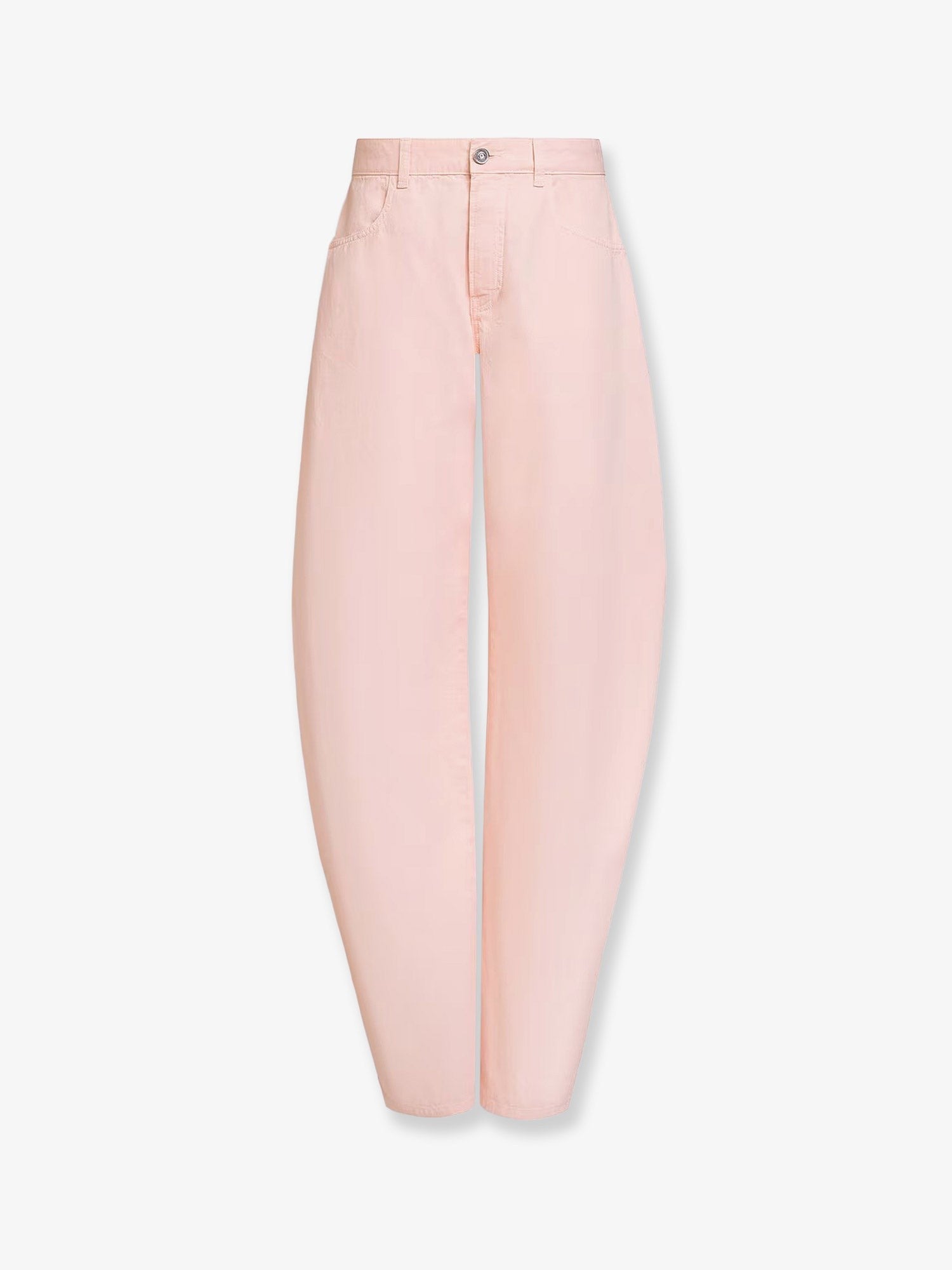 ALAÏA Women's Barrel Fit Denim Trousers Pink