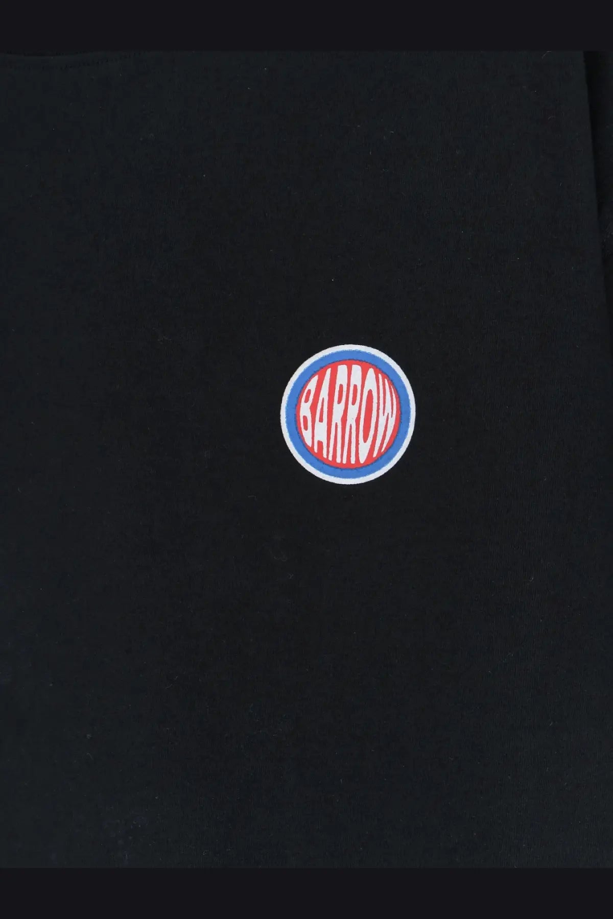 Black barrow fabric notebook with a circular red and white logo on blue and white rings for barrow mens cotton shirt