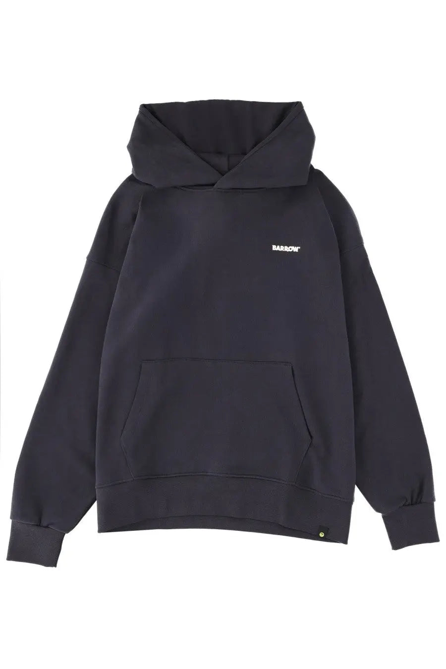 Black cotton barrow unisex iconic sweatshirt with small white logo on chest and ribbed cuffs