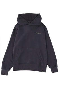 Black cotton barrow unisex iconic sweatshirt with small white logo on chest and ribbed cuffs