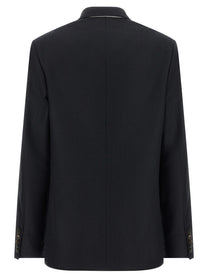 Dries Van Noten Barrysta Double Breasted Blazer Blue