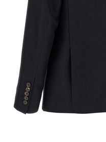 Dries Van Noten Barrysta Double Breasted Blazer Blue