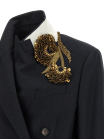 Dries Van Noten Barrysta Double Breasted Blazer Blue