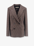 Dries Van Noten Women's Barrysta Wool and Cotton Blazer Brown