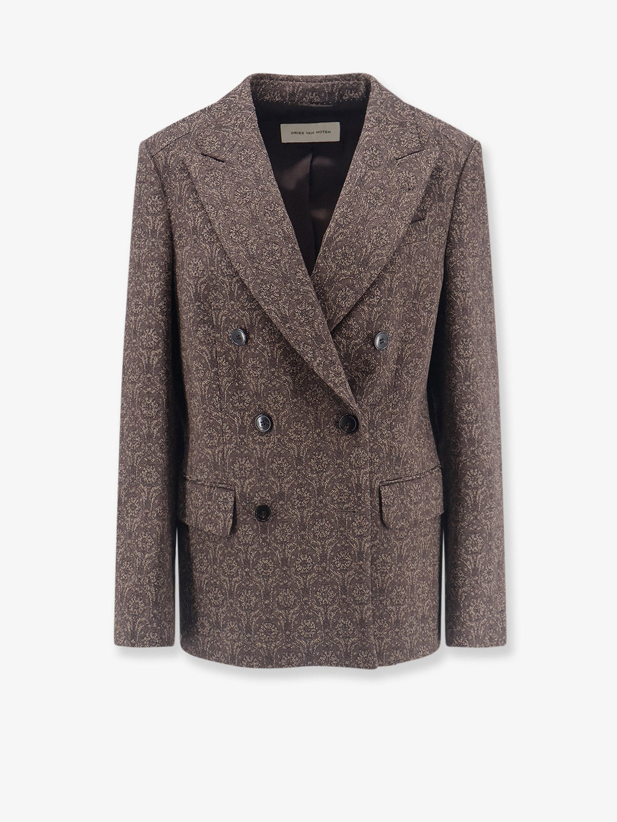 Dries Van Noten Women's Barrysta Wool and Cotton Blazer Brown