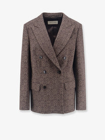 Dries Van Noten Women's Barrysta Wool and Cotton Blazer Brown
