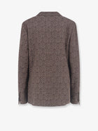 Dries Van Noten Women's Barrysta Wool and Cotton Blazer Brown, view 2