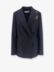 Dries Van Noten Women's Barrysta Wool Blazer Blue