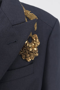 Dries Van Noten Women's Barrysta Wool Blazer Blue, view 3