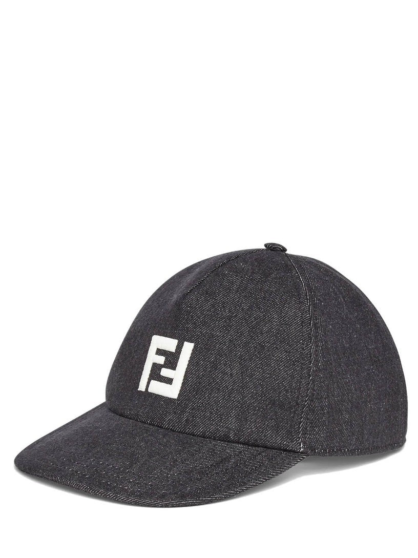 Fendi Unisex Baseball Cap Black