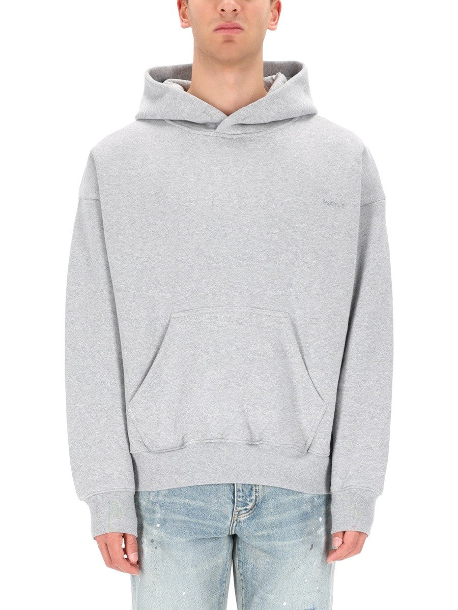 Purple Brand Men's Basic Sweatshirt Grey Purple Brand