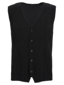 Homme Plissé Issey Miyake Basics Vest Black
