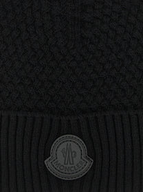 Moncler Basket Stitch Beanie Black