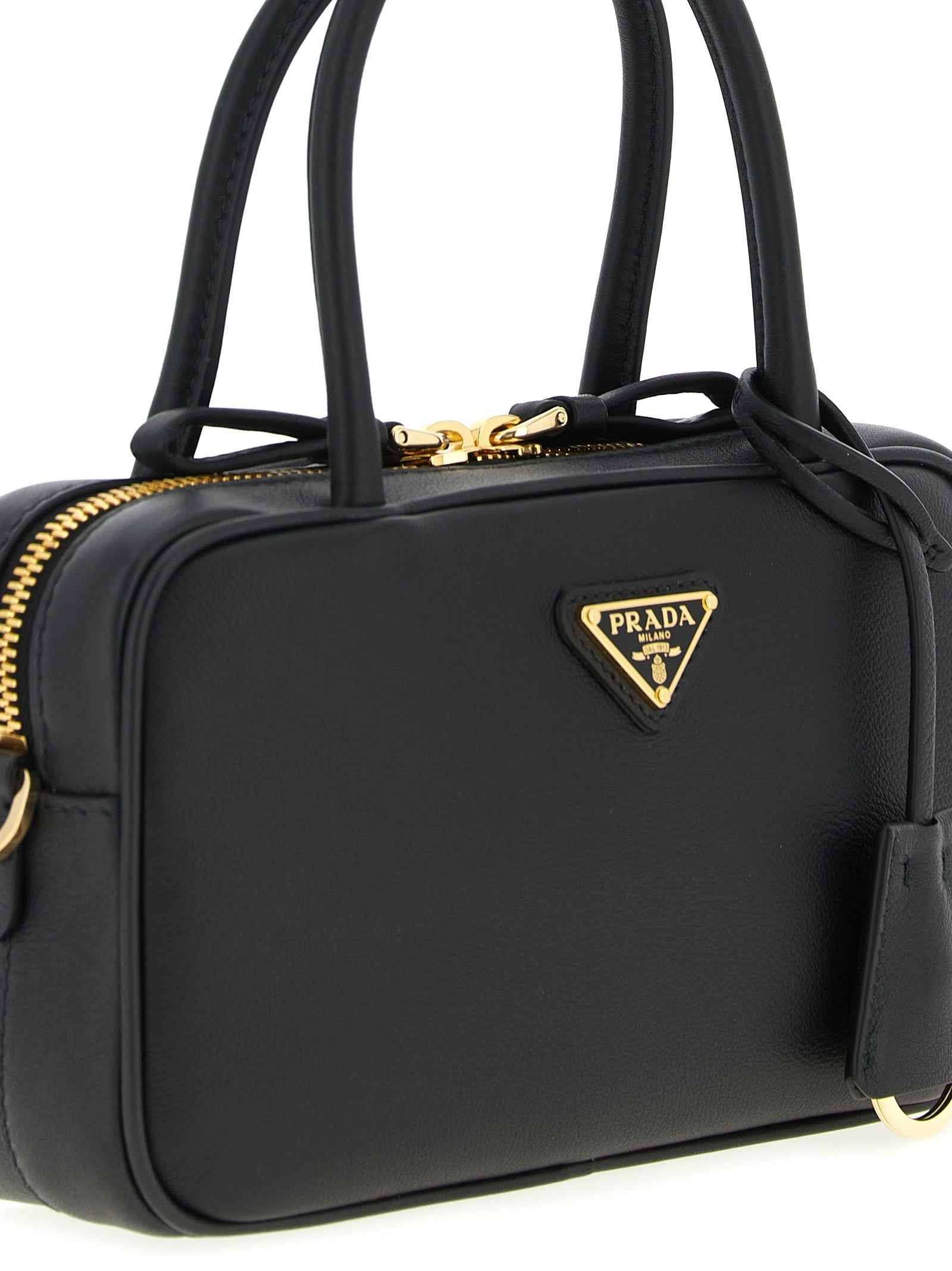 Prada Bauletto Handbag Black