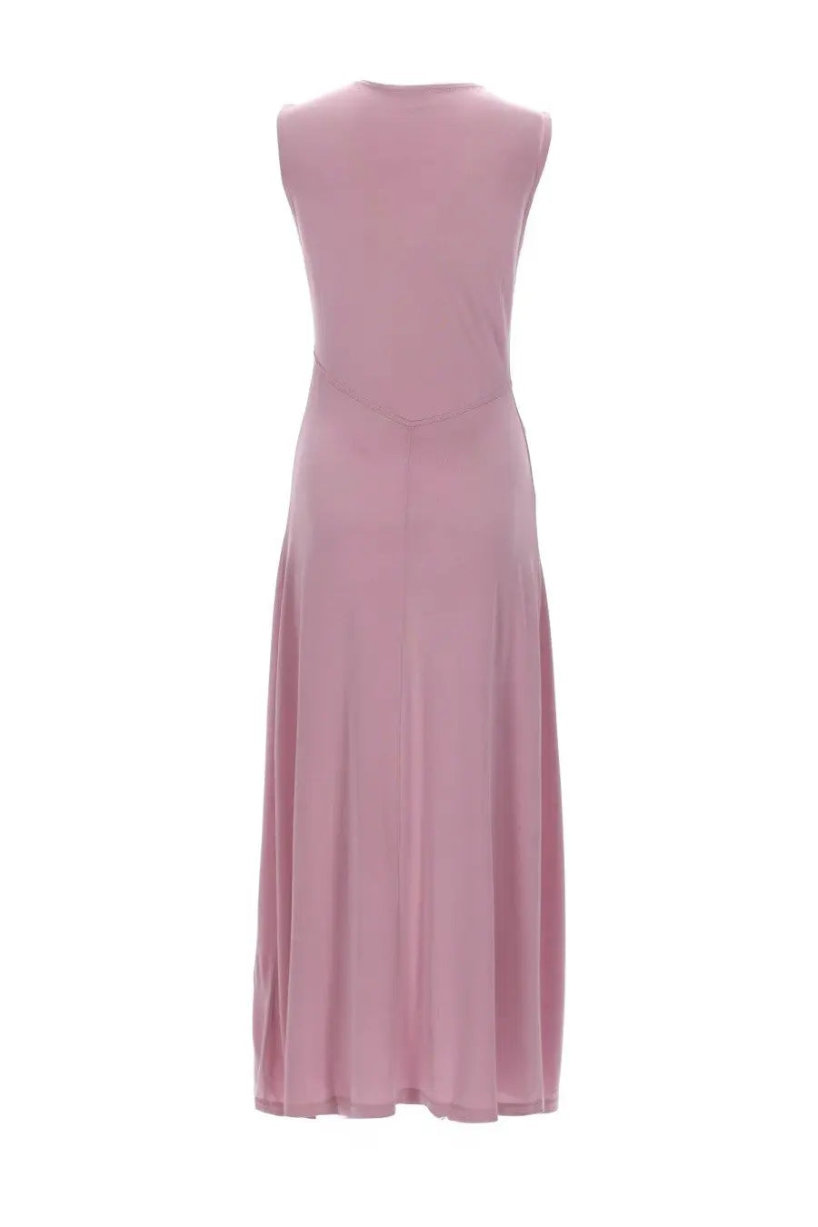 Baum und Pferdgarten women’s sleeveless soft pink maxi dress with flowing fabric and subtle back seam detail visible from back