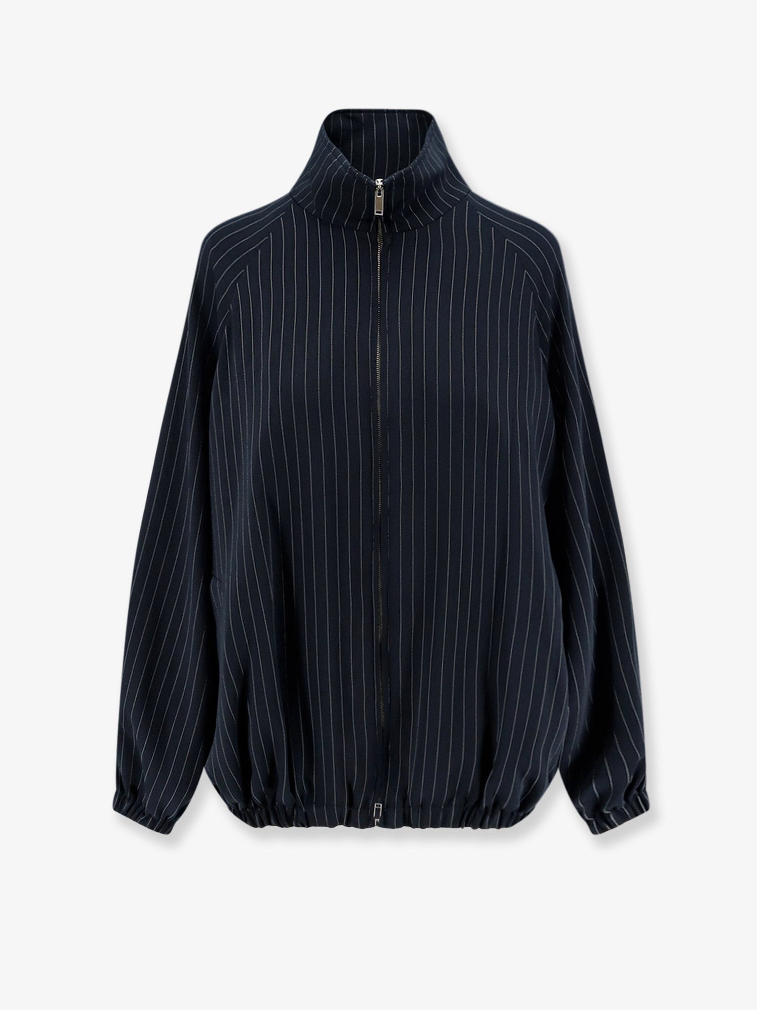 The Frankie Shop Women's Baxter Pinstripe Recycled Material Jacket Blue