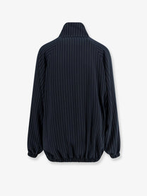 The Frankie Shop Women's Baxter Pinstripe Recycled Material Jacket Blue
