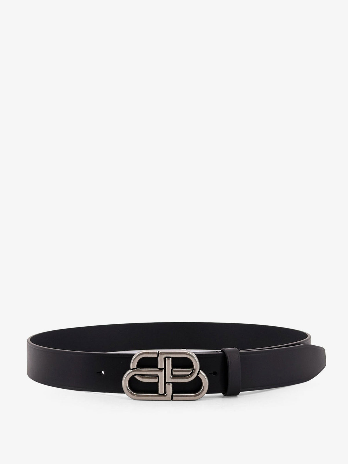 Balenciaga Men's BB Large Leather Belt Black