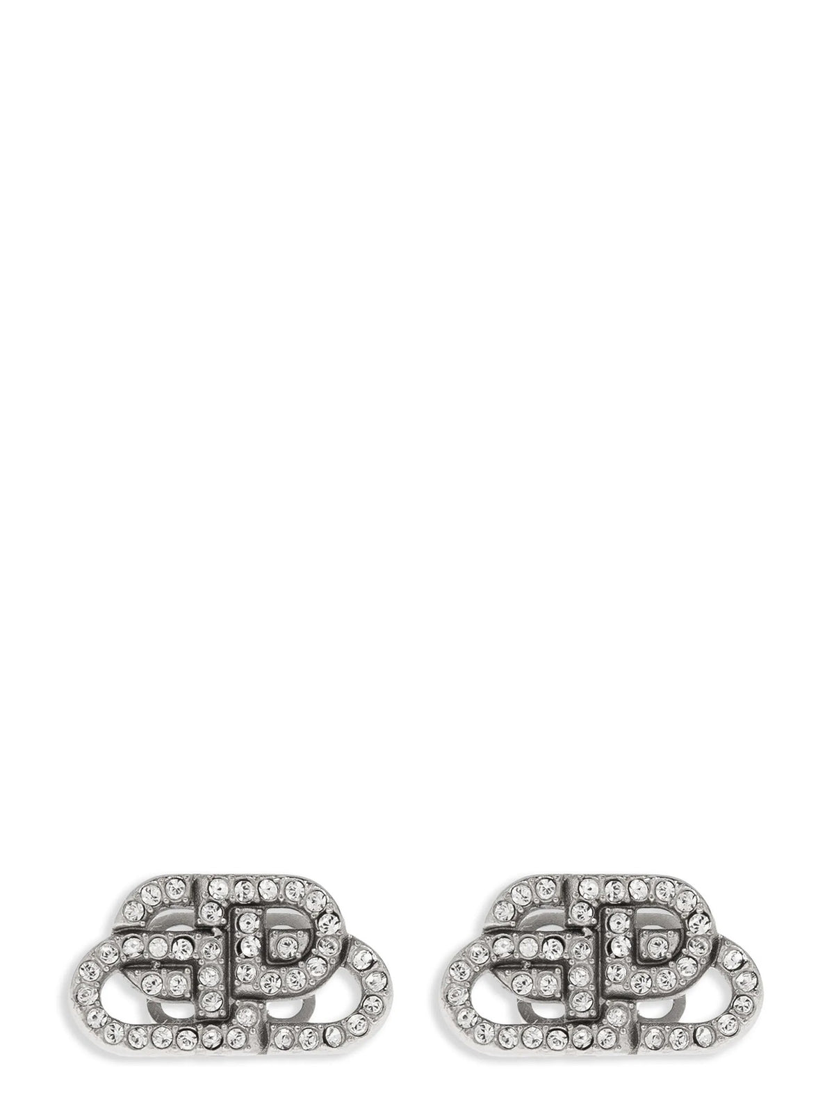 Balenciaga BB XS Stud Earrings Silver