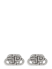 Balenciaga BB XS Stud Earrings Silver