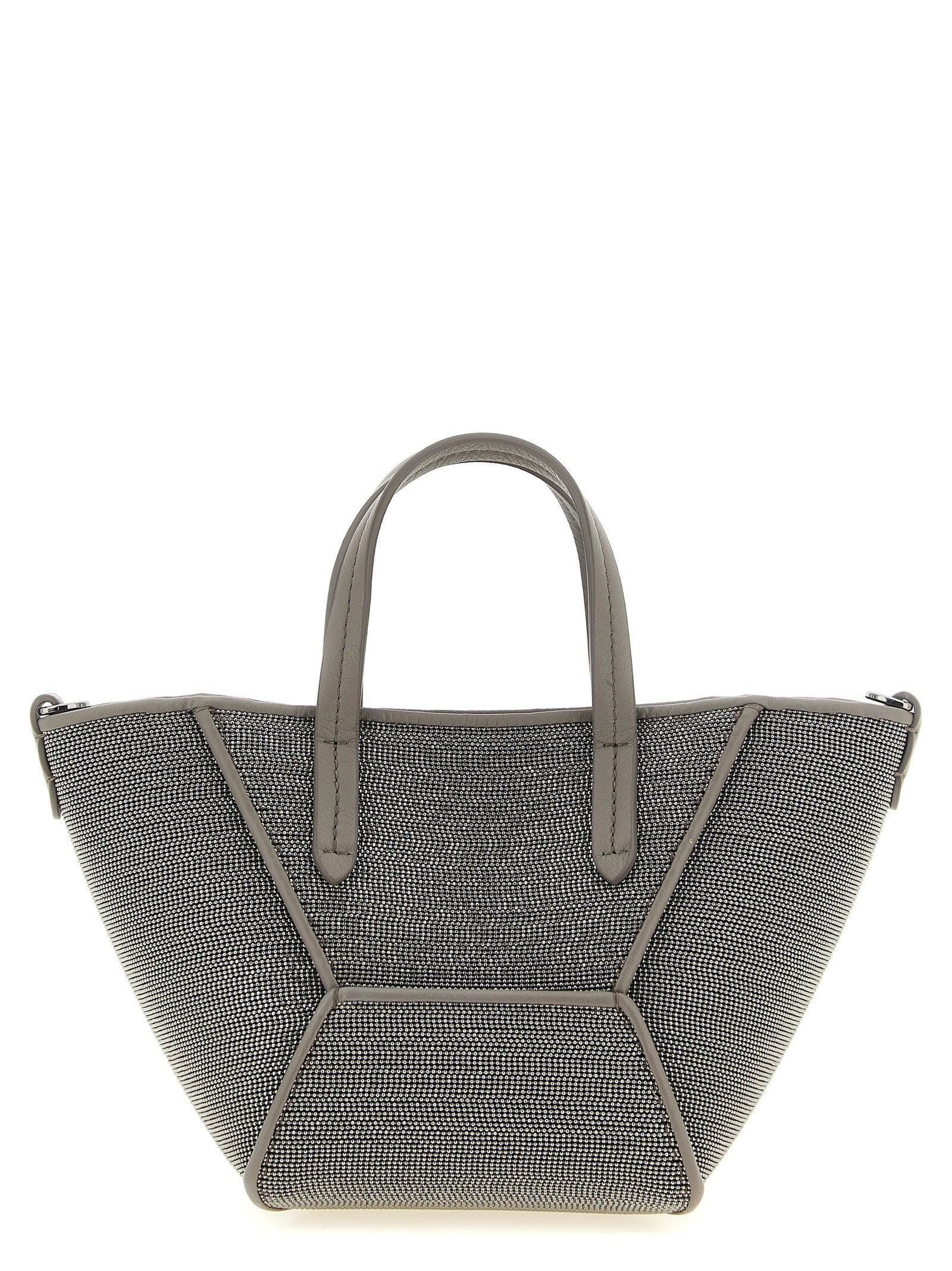 Brunello Cucinelli BC Duo Mini Precious Handbag Grey