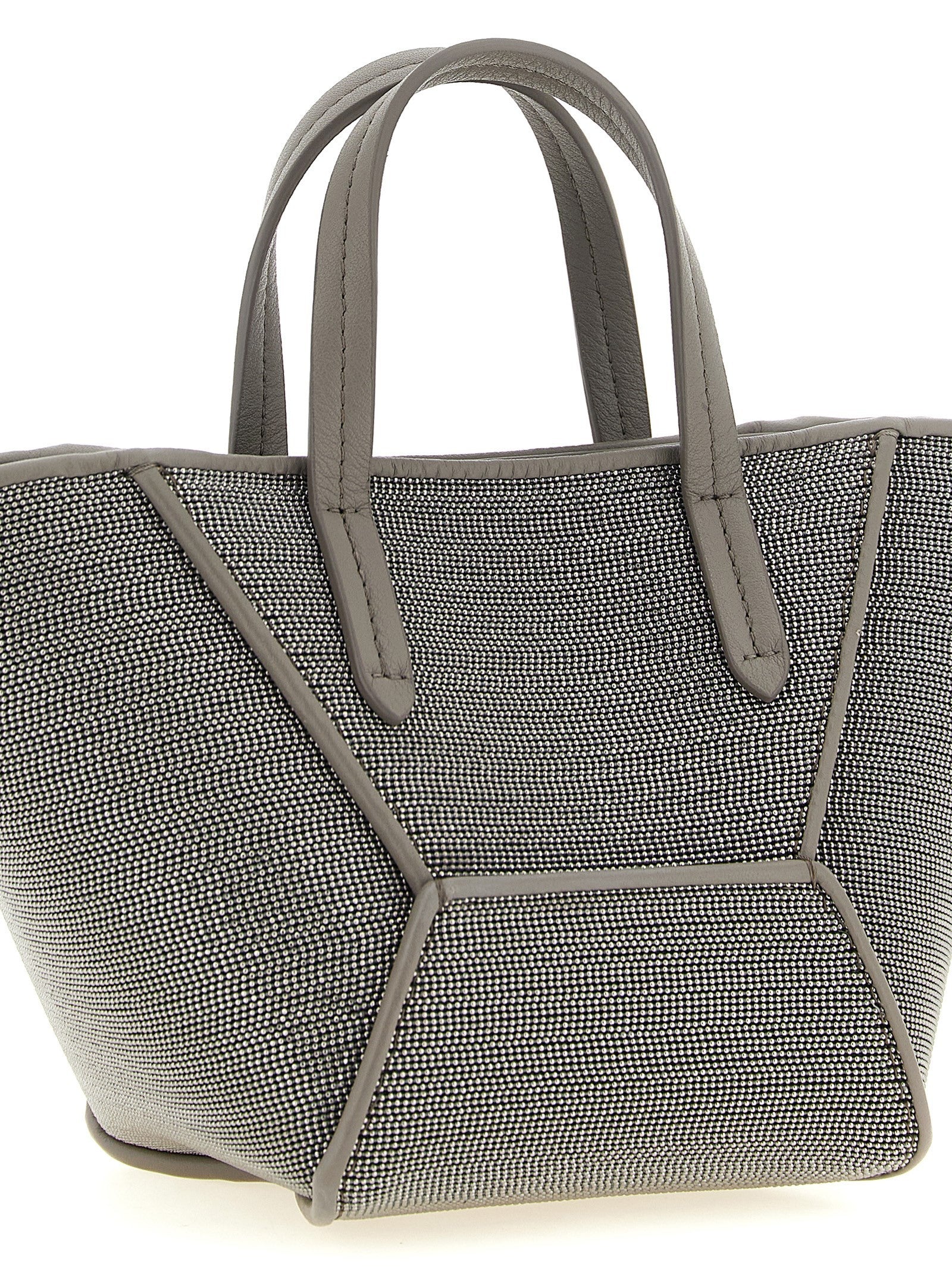 Brunello Cucinelli BC Duo Mini Precious Handbag Grey