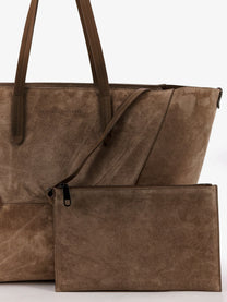 Brunello Cucinelli Women's BC Duo Suede Shoulder Bag Gold